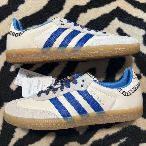 NWT WALES BONNER SAMBA SHOES Wonder Clay Royal Blue Size Men 6/Women 7 - Picture 11 of 15